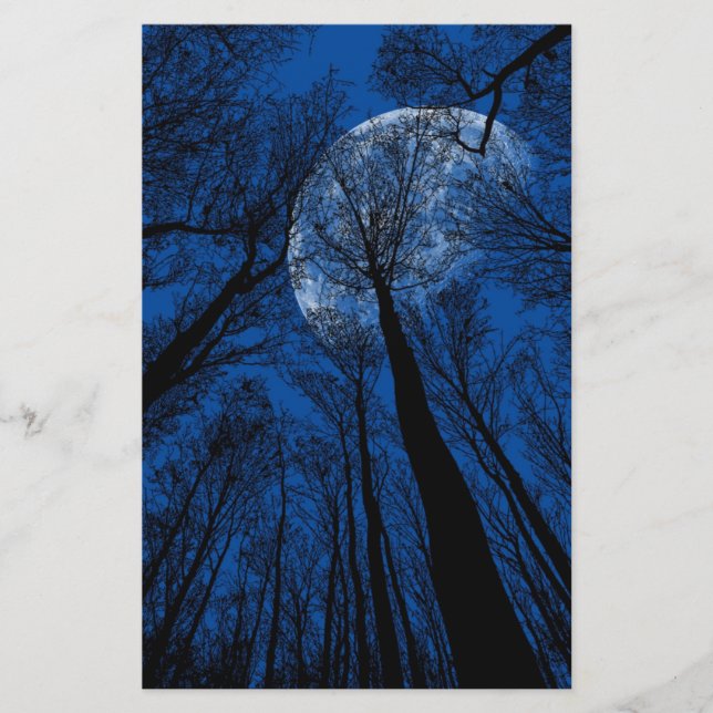 Måne i Natten Himlar Brevpapper (Framsida)