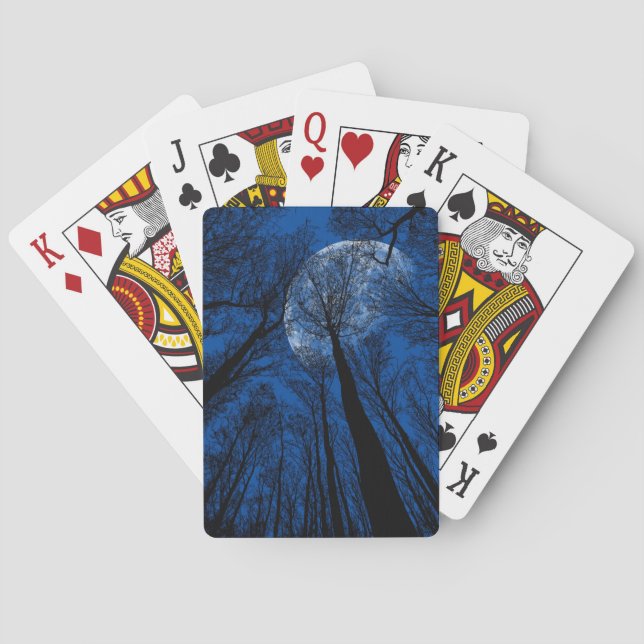 Måne i Natten Himlar Casinokort (Baksidan)