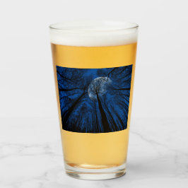 Måne i Natten Himlar Glaskopp