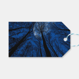 Måne i Natten Himlar Presentetikett