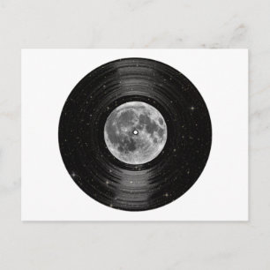 Måne i Rymdvinyl-LP-post Vykort