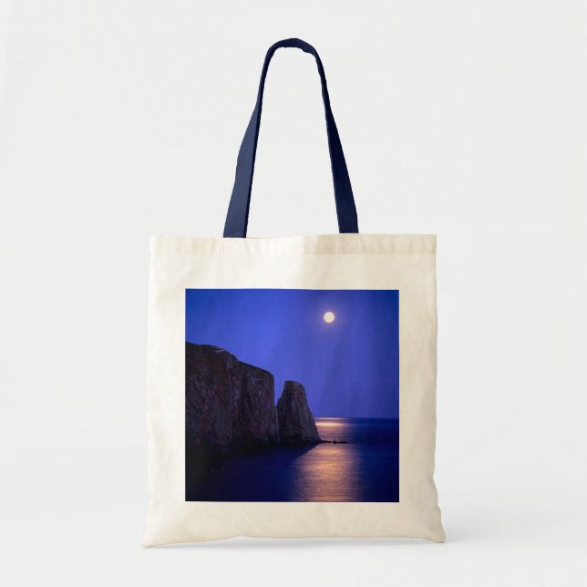 Måne i skymning | Perce Rock Gaspe Coast Quebec Tygkasse (Framsidan)