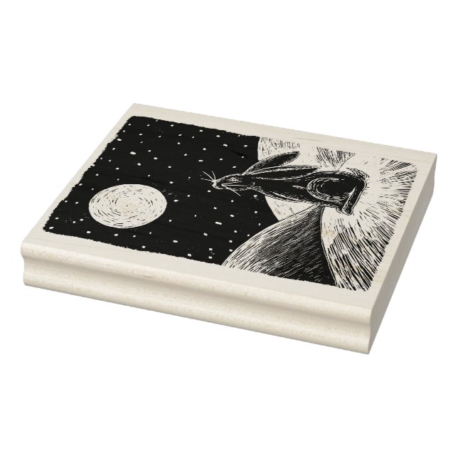 MÅNE i SNÖ Stämpel (Stämpel)