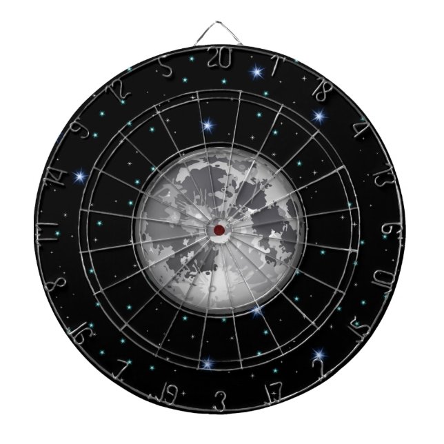 Måne i Starry utrymmeDartboard Darttavla (Framsidan)
