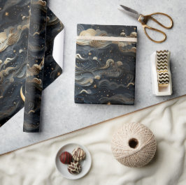 Måne Journey: Celestial 3D Night Himlar Design Presentpapper