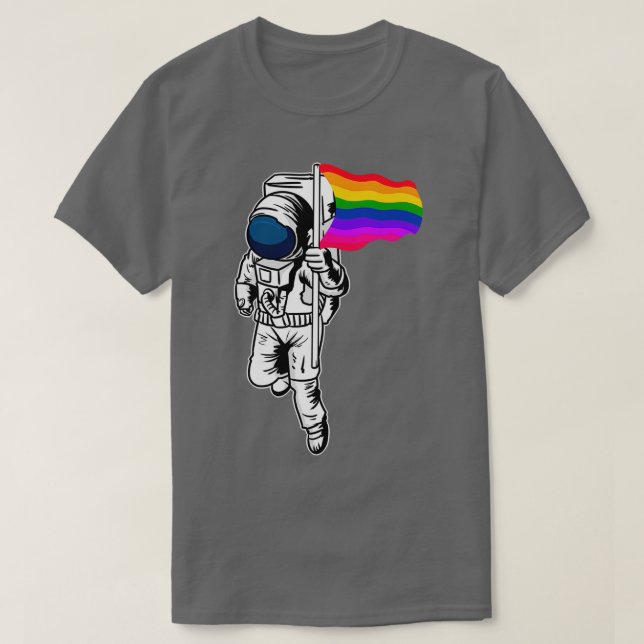 Måne Landing Pride LGBT T Shirt (Design framsida)