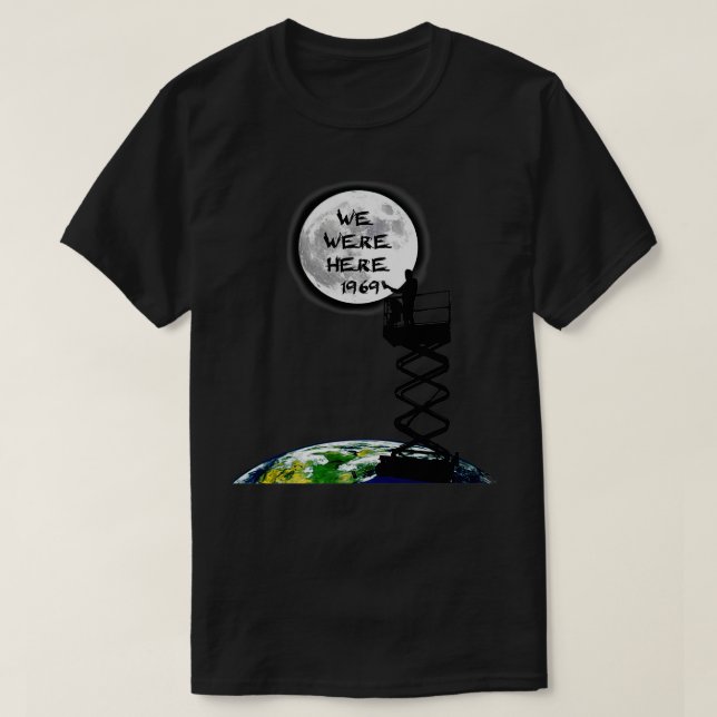 måne landning 1969 50 år t shirt (Design framsida)
