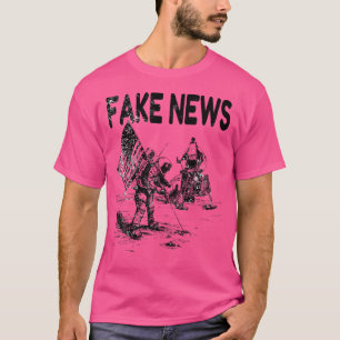 Måne landning Ljuger Fake News Apollo 11 Luna Måne T Shirt