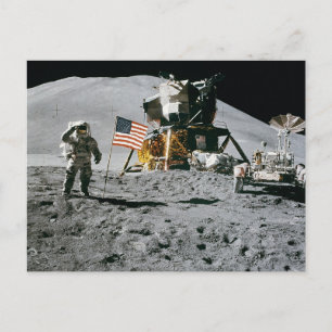 måne landningsapollo 15 lunarmodul nasa 1971 vykort