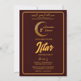 MÅNE LANTERN RAMADAN KAREEM IFTAR DINNER PARTY INBJUDNINGAR