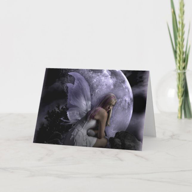 Måne Light Fairy Kort (Framsida)
