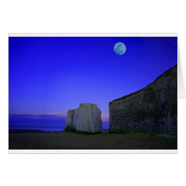 MÅNE LIGHT NIGHT HÄLSNINGSKORT (Framsidan Horizontal)