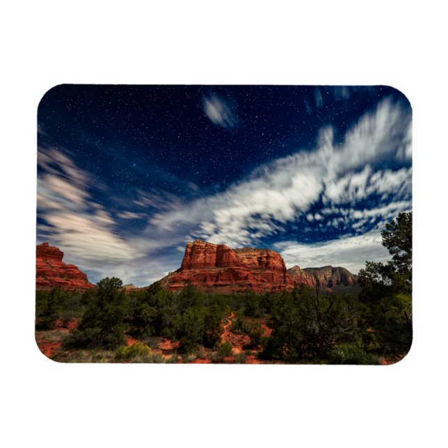 Måne Light over Sedona, Arizona Magnet (Horisontell)
