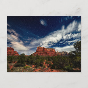 Måne Light over Sedona, Arizona Vykort