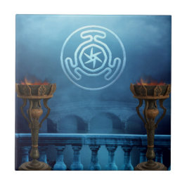 Måne Light Seal of Hecate Ceramic Altar Tile Kakelplatta