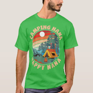 Måne Light Träd House Camping Nana Lycklig Nana Gr T Shirt
