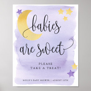 Måne Lila Spädbarn är sötat Poster