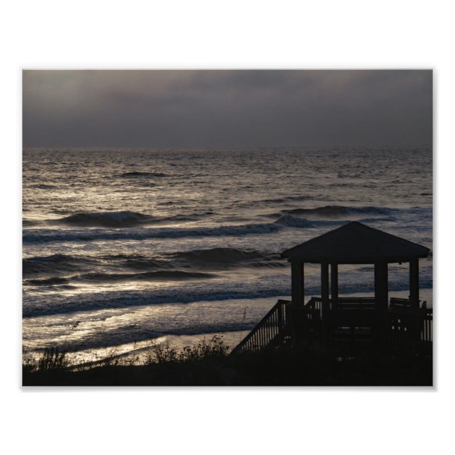 Måne Lit Vågar OBX Fototryck (Framsidan)