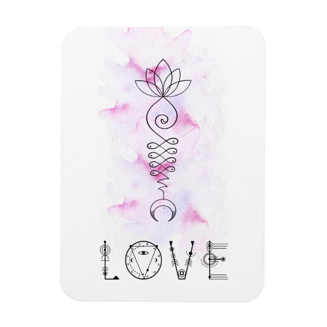 *~* Måne Lotus Väg to Nirvana Magnet (Vertikal)