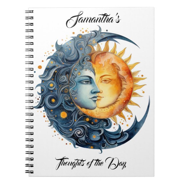 Måne lugn kreativitet astrology - PERSONALIZE Anteckningsbok (Framsidan)