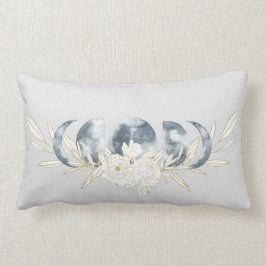 Måne Magic Måne Phase & Blommönster Lumbarkudde