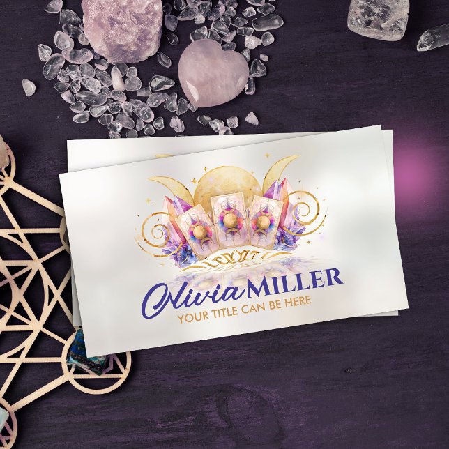 Måne Magic - Oracle Cards, Boll och Crystals Visitkort (Skapare uppladdad)