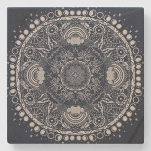 Måne Mandala MoonChild Yoga Stenunderlägg
