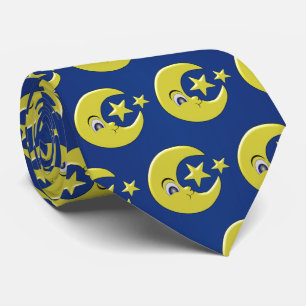 Måne Med Stjärnor Design Slips