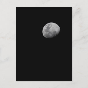 Måne med svart himmel Zambia, södra Luangwa Vykort