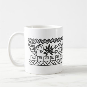 Måne meditation Polynesisk tatuering mot mugg