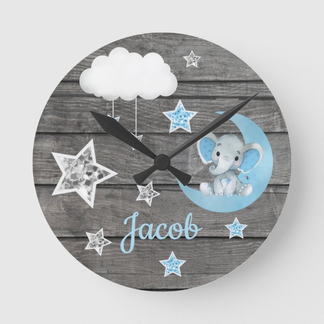 Måne, molnväggsluss, rund, medel rund klocka (Framsida)