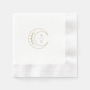 Måne Monogram Bröllops Servett