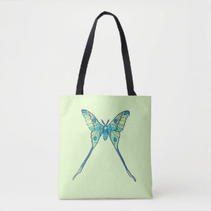 Måne Moth Magic - Butterfly Älskare Art Tygkasse