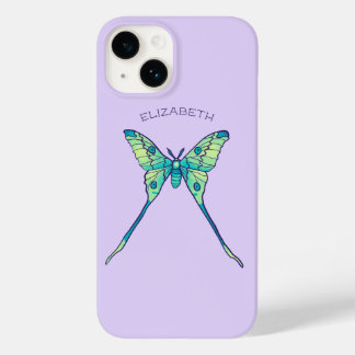 Måne Moth Magic - Lila Butterfly Älskare Art