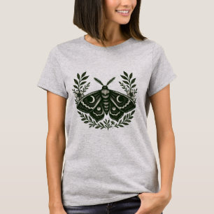 Måne Moth T-Shirt - Witchy Celestial Crescent Måne