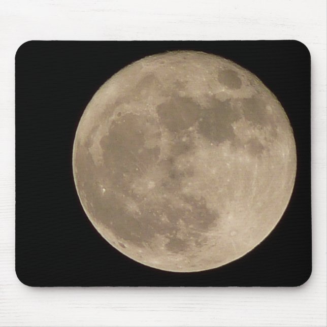 Måne Mousepad Astrology Full Moon Computer Gifts Musmatta (Framsidan)