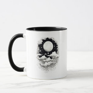 Måne Mugg Celestial Mugg Utskriven på båda sid
