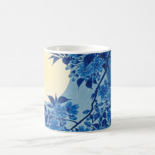 Måne Nattkväll Träd Blue Moonlit Kaffemugg