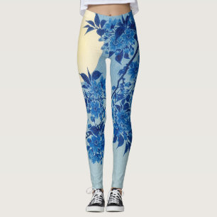 Måne Nattkväll Träd Blue Moonlit Leggings