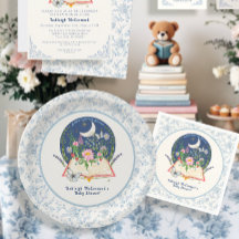 Måne nya kapitel börjar Bok Butterfly Blue Blommig