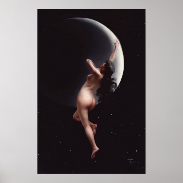 Måne Nymph - Luis Ricardo Falero Poster (Framsidan)
