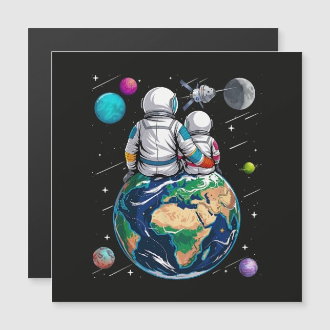Måne Och Astronaut (Fram/baksida)