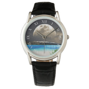 Måne och Beach Armbandsur