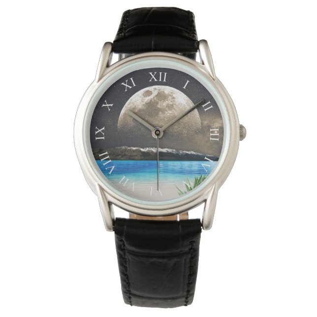 Måne och Beach Armbandsur (Framsida)