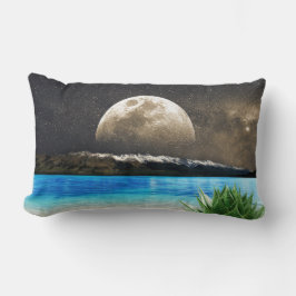 Måne och Beach Lumbarkudde