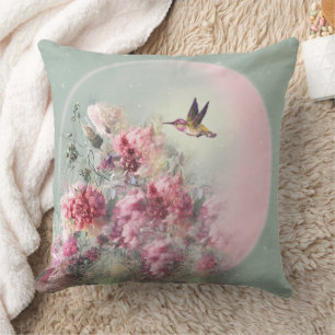Måne och blommor - Pillow Kudde