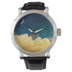 Måne och Cloudscape Armbandsur