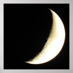 Måne och Craters stäng foto Poster
