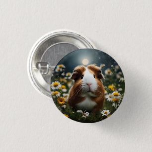 Måne och Daisy i Brun och Vita Guinea Gris Knapp