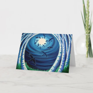 Måne och fågelkort, stigande kort